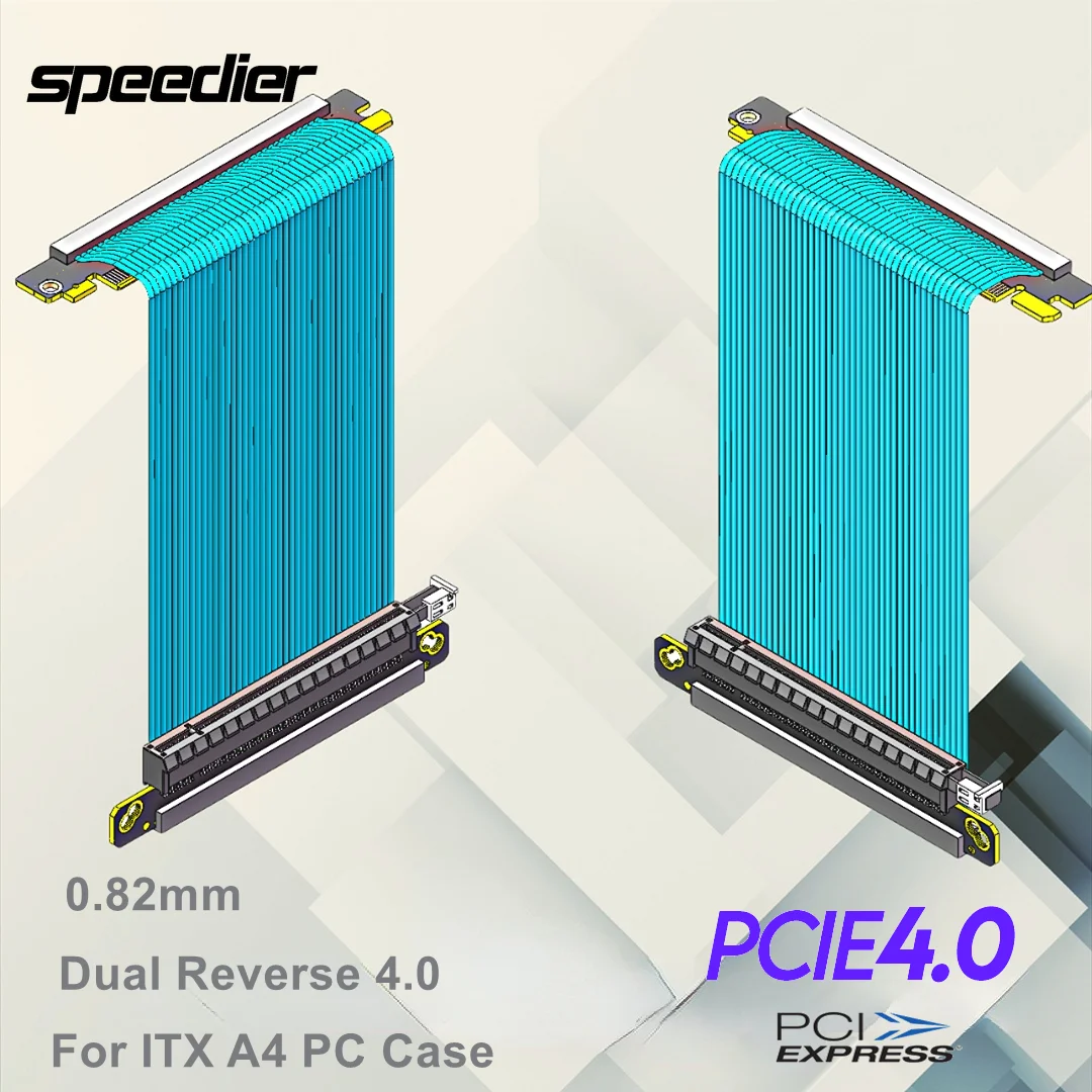 Itx Gpu Riser Pcie 4.0 16X - 이중 역방향 Pci-e 4.0 라이저 케이블