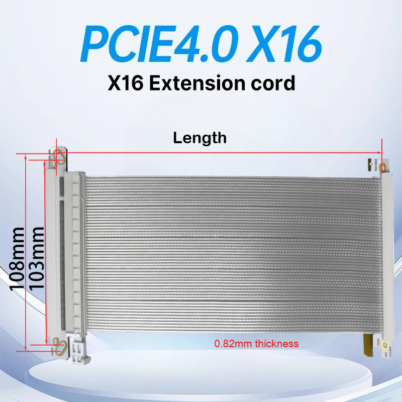 Itx Gpu Riser Pcie 4.0 16X - ADT-Link PCI-E x16 4.0 라이저 케이블