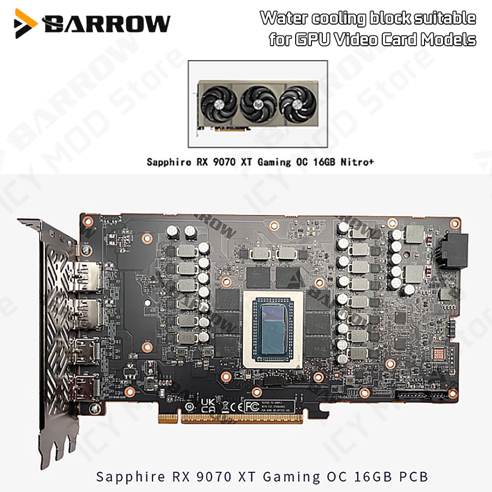 바로우 그래픽 카드 워터 쿨링 블록 SAPPHIRE R - Rx 9070 Xt 리뷰 및 가격